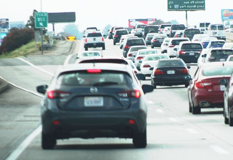 Cars driving on highway