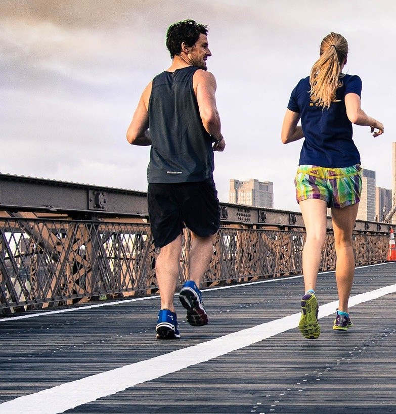 A couple running